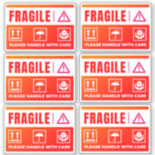 Waterproof Fragile Stickers (Handle with Care) (Voorkant)