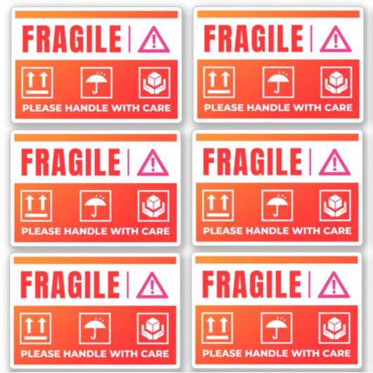 Waterproof Fragile Stickers (Handle with Care) (Voorkant)