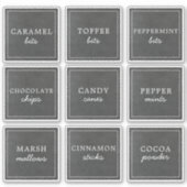 Waterproof Holiday Hot Chocolate Bar Jar Labels (Voorkant)