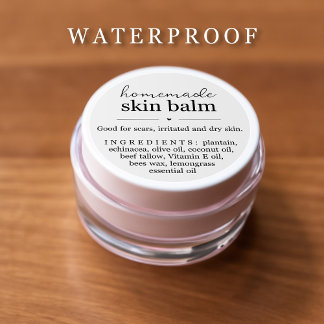 Waterproof Homemade Balm Sticker
