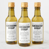 Waterproof Homemade Elderberry Syrup Labels Wijn Etiket (Flessen)