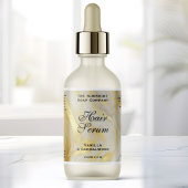 Waterproof Ivory Gold Foil Dropper Bottle Label