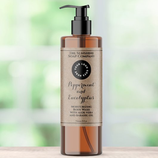 Waterproof kraft cosmetics bottle label add logo sparkling wijnetiket