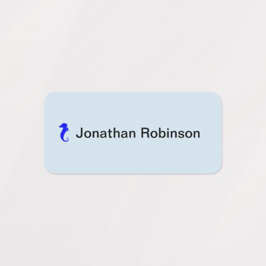 WaterProof Label - Zeepaardje en Naam X 4 (Design 1)