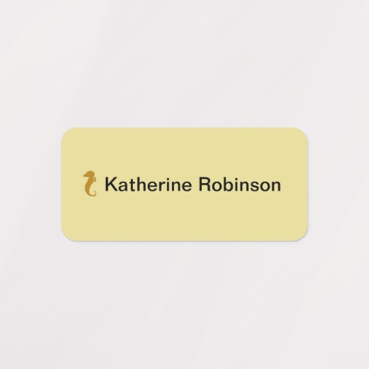 WaterProof Label - Zeepaardje en Naam X 4 (Design 2)