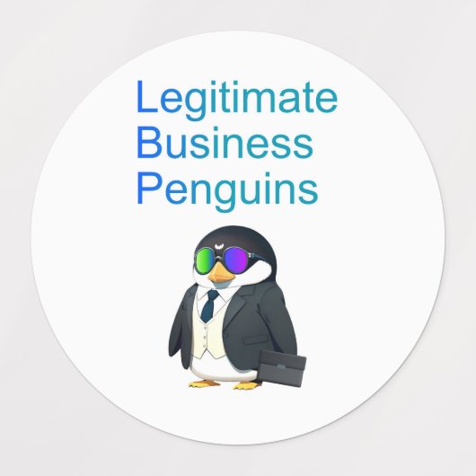 waterproof Legitimate Business Penguins sticker (Design 2)