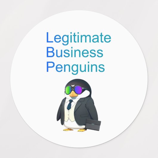 waterproof Legitimate Business Penguins sticker (Design 1)