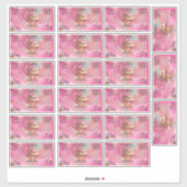 Waterproof Pink Gold Foil Cosmetics Bottle Label (Vel)