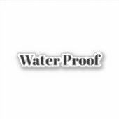 Waterproof Splash Free Package Label Black White (Voorkant)