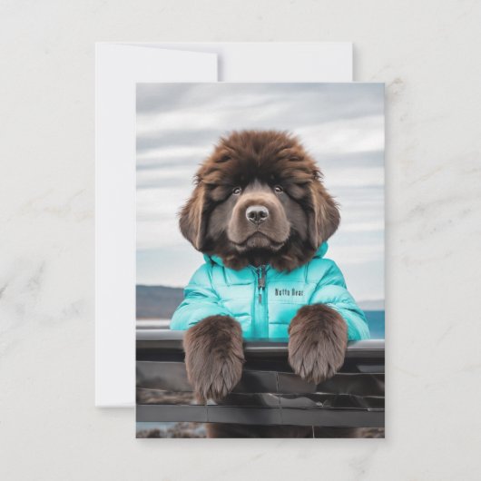 Waterredding uitkijk puppy bedankkaart (Voorkant)