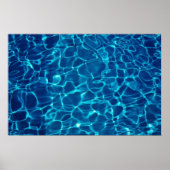 Waterreflectie in het zwembad, abstract poster (Voorkant)