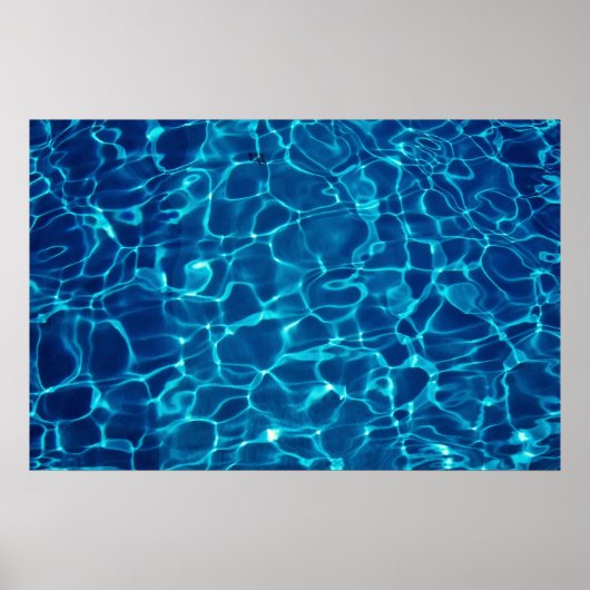 Waterreflectie in het zwembad, abstract poster (Voorkant)