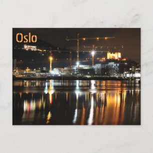 Waterreflectie in Oslo, Noorwegen Briefkaart