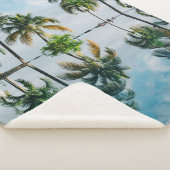 WATERREFLECTIE VAN KOOKPALMBOMEN SHERPA DEKEN (3/4)