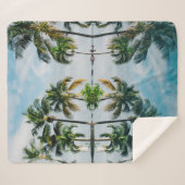 WATERREFLECTIE VAN KOOKPALMBOMEN SHERPA DEKEN (Voorkant (horizontaal))