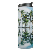 WATERREFLECTIE VAN KOOKPALMBOMEN THERMOSBEKER (Gedraaid links)