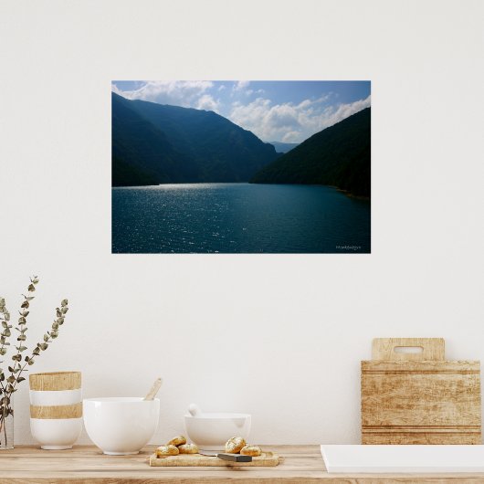 Waterreservoir in Montenegro Poster (Keuken)
