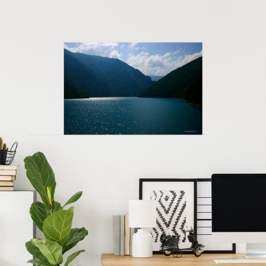 Waterreservoir in Montenegro Poster (Thuiskantoor)