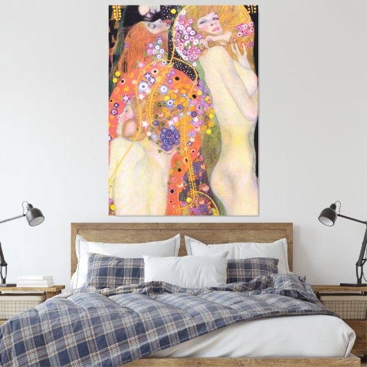 Waterreservoirs, Gustav Klimt Canvas Afdruk (Insitu (Slaapkamer))