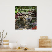 Waterrijke tuin Poster (Keuken)