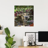 Waterrijke tuin Poster (Thuiskantoor)