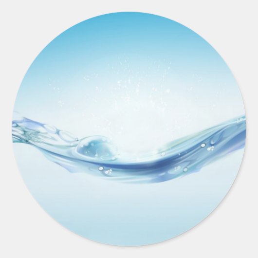 Waterrimpeling, effect ronde sticker (Voorkant)