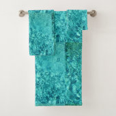 waterrimpels turquoise textuur bad handdoek (Insitu)