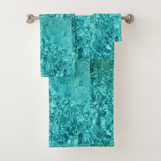 waterrimpels turquoise textuur bad handdoek (Insitu)