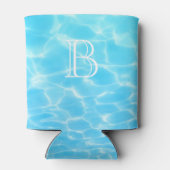 Waterrimpels waterachtergrond koel-koel-koel-monog blikjeskoeler (Achterkant)