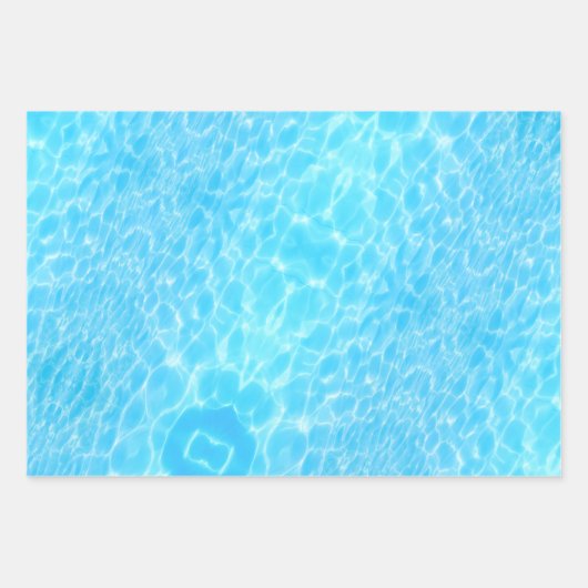 Waterrimpels watertextuur koel modern chic blue inpakpapier vel (Voorkant)