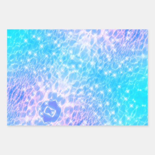 Waterrimpels watertextuur moderne chemische elegan inpakpapier vel (Voorkant)