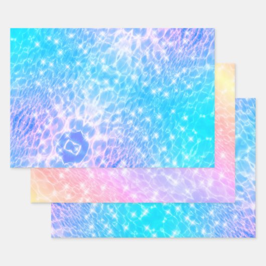 Waterrimpels watertextuur moderne chemische elegan inpakpapier vel (Set)