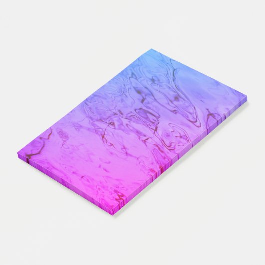Waterrimpels Zacht roze Aqua Lowly Abstract Post-it® Notes (Schuin)
