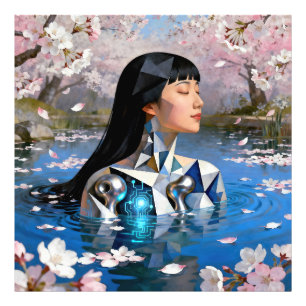 "Water's Digital Dream" – Een digitaal portret     Foto Afdruk