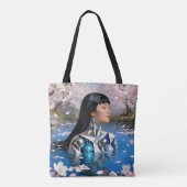"Water's Digital Dream" – Een digitaal portret     Tote Bag (Achterkant)