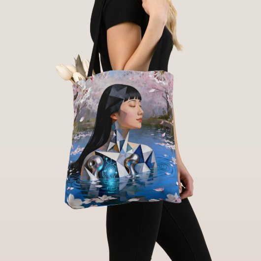 "Water's Digital Dream" – Een digitaal portret     Tote Bag (Dichtbij)