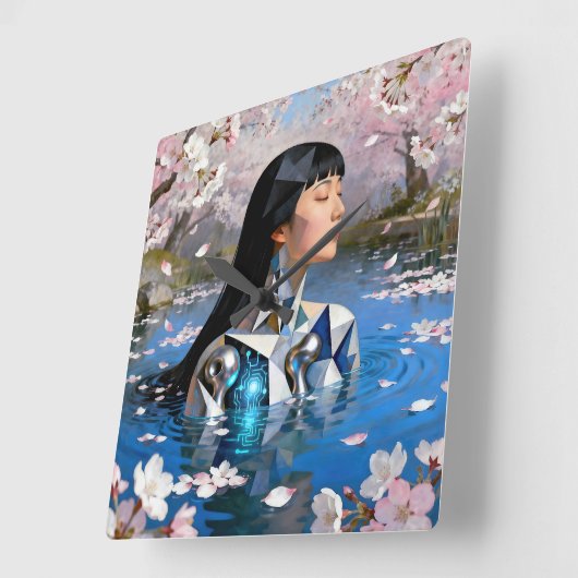 "Water's Digital Dream" – Een digitaal portret     Vierkante Klok (Hoek)