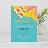 Water's Edge Zwembadfeest Kaart (Staand voorkant)