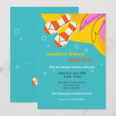 Water's Edge Zwembadfeest Kaart (Voorkant / Achterkant)