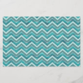 Waters Glitter Chevron Pattern Briefpapier (Voorkant)