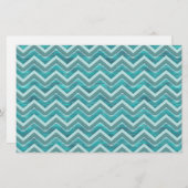 Waters Glitter Chevron Pattern Briefpapier (Voorkant / Achterkant)