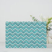 Waters Glitter Chevron Pattern Briefpapier (Staand voorkant)