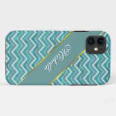 Waters Glitter Chevron Pattern Case-Mate iPhone Case (Achterkant (horizontaal))