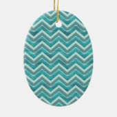 Waters Glitter Chevron Pattern Keramisch Ornament (Achterkant)