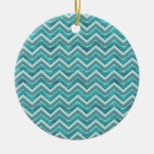 Waters Glitter Chevron Pattern Keramisch Ornament (Voorkant)