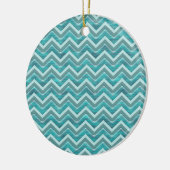 Waters Glitter Chevron Pattern Keramisch Ornament (Links)
