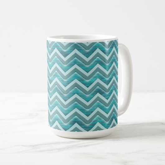 Waters Glitter Chevron Pattern Koffiemok (Voorkant rechts)