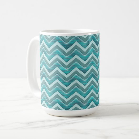 Waters Glitter Chevron Pattern Koffiemok (Voorkant links)