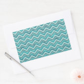 Waters Glitter Chevron Pattern Rechthoekige Sticker (Envelop)