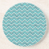 Waters Glitter Chevron Pattern Zandsteen Onderzetter (Voorkant)